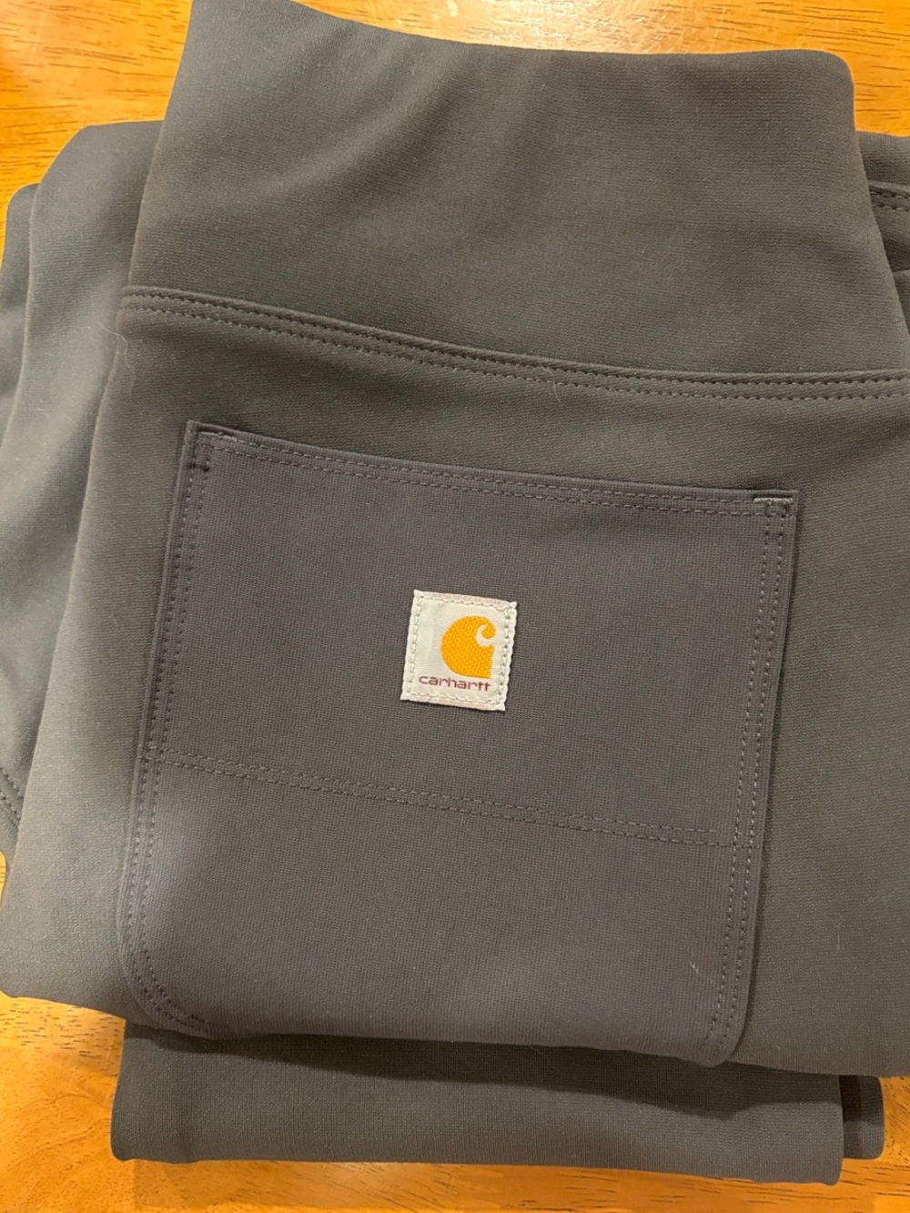 Carhartt Gray Women's work/hike pants with Logo Patch large thick